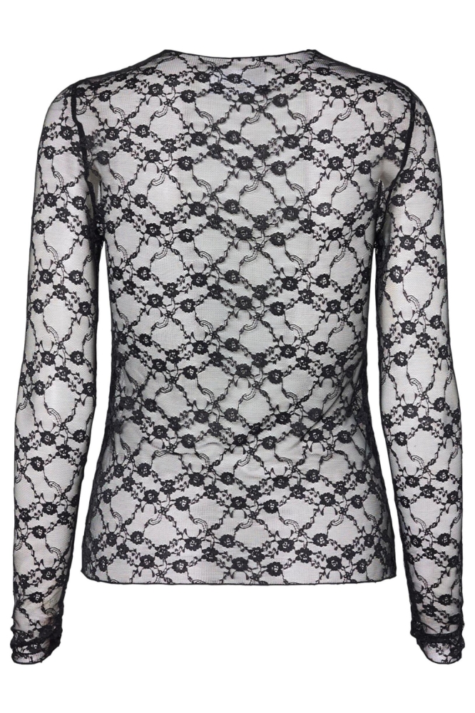 SisterS point zwarte dames blouse | Achteraanzicht