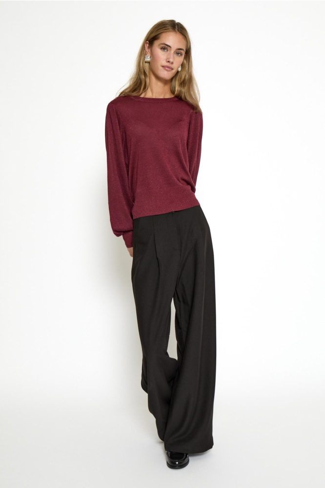 Minus bordeaux dames trui | Model