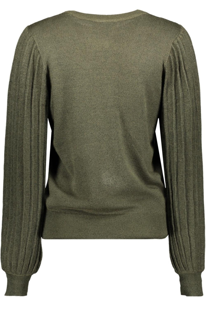 Kaffe groene dames trui | Achteraanzicht