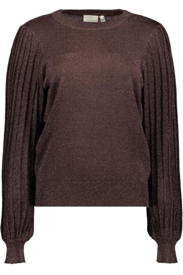 Kaffe Trui KAREGINA PLEAT LS PULLOVER 10511005 191111 BLACK COFFEE