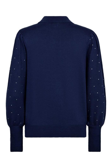 Freequent blauwe dames sweater | Achteraanzicht