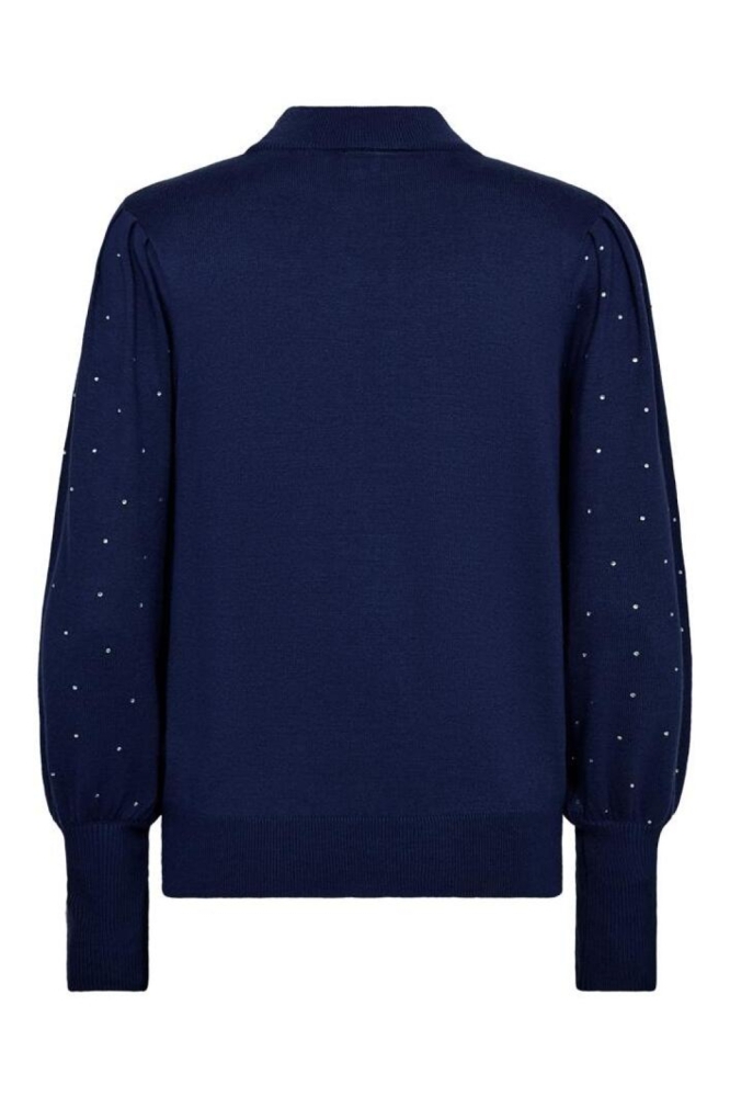 Freequent blauwe dames sweater | Achteraanzicht
