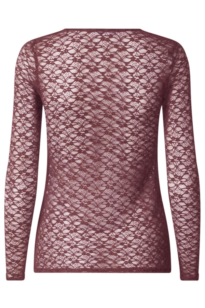 SisterS point bordeaux dames t-shirt | Achteraanzicht