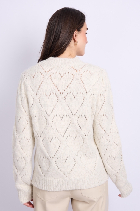 C&S The Label beige dames trui | Achteraanzicht