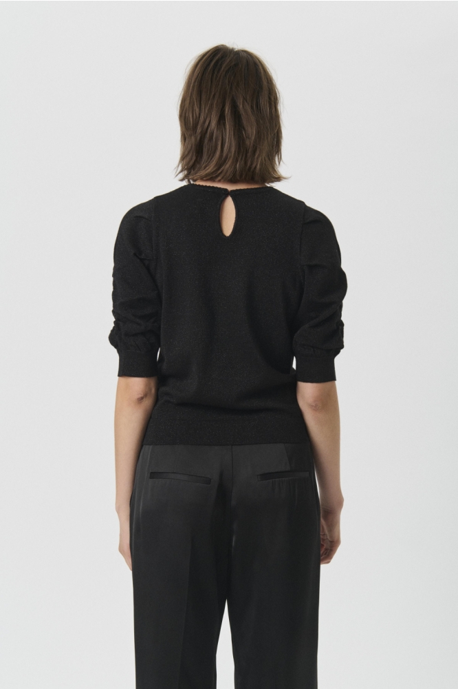 Part Two zwarte dames trui | Model achteraanzicht