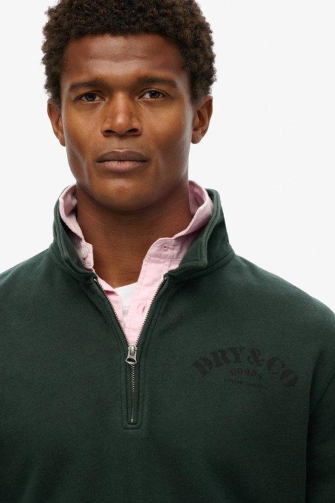 Superdry groene heren sweater | Close up