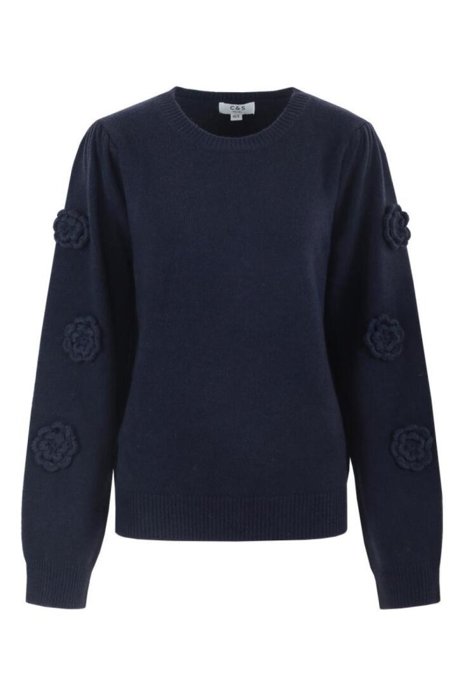 C&S The Label blauwe dames trui | Vooraanzicht