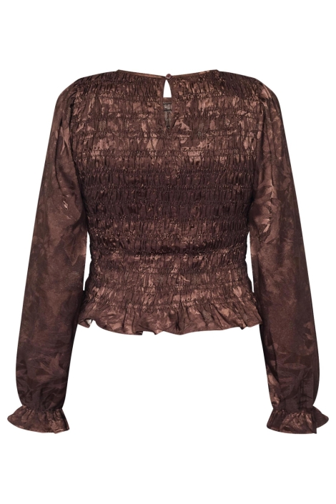 SisterS point bruine dames blouse | Achteraanzicht