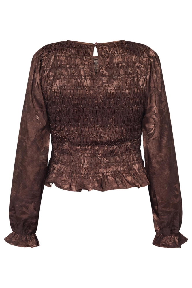 SisterS point bruine dames blouse | Achteraanzicht