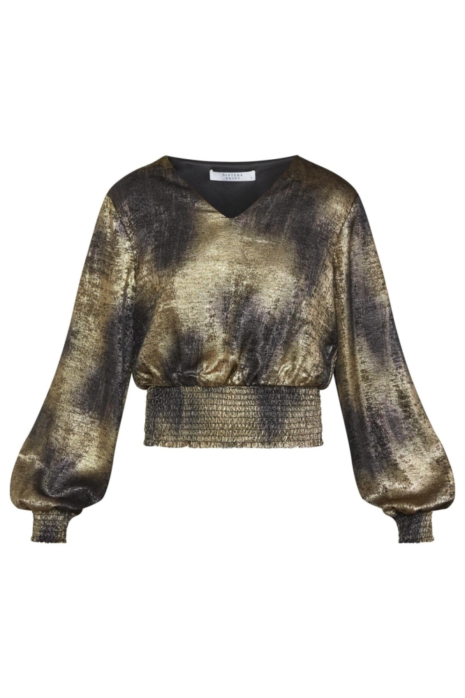 SisterS point gouden dames blouse | Vooraanzicht
