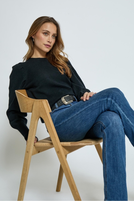 Peppercorn zwarte dames trui | Model