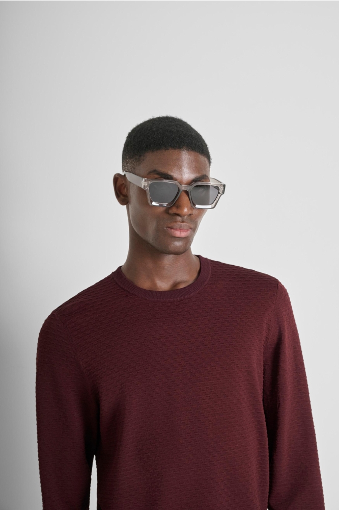 Antony Morato bordeaux heren trui | Close up