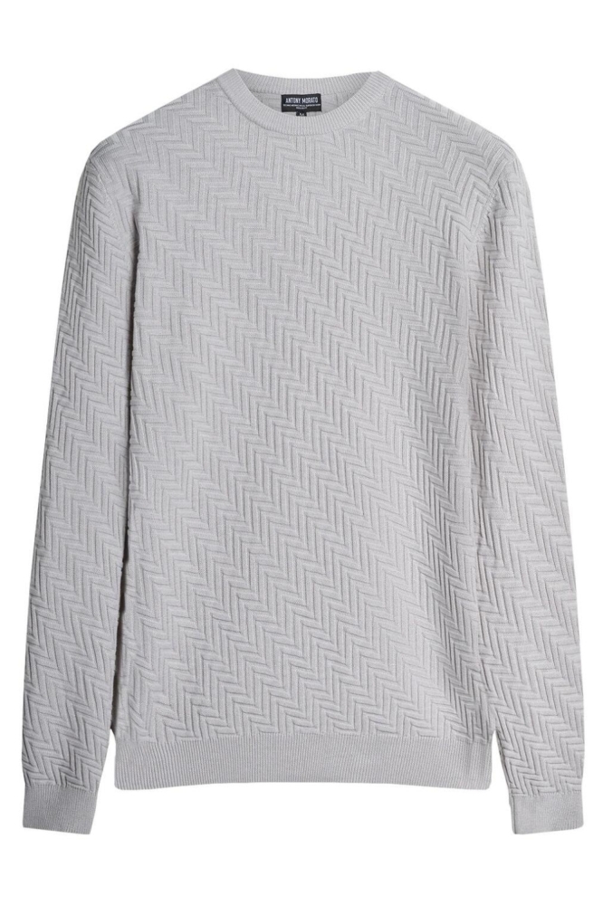 Antony Morato grijze heren trui | Vooraanzicht