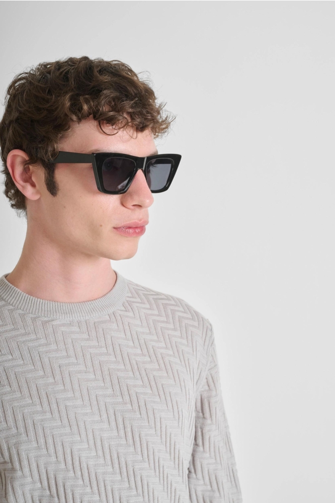 Antony Morato grijze heren trui | Close up