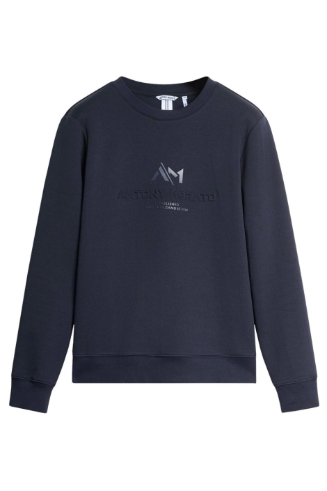 Antony Morato blauwe heren sweater | Achteraanzicht