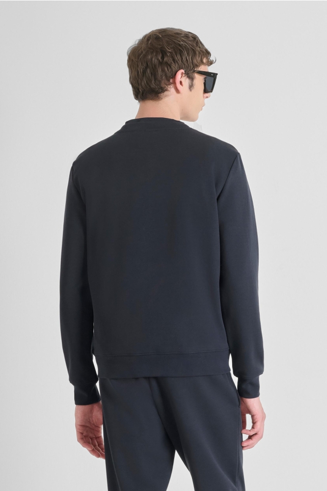 Antony Morato blauwe heren sweater | Model achteraanzicht
