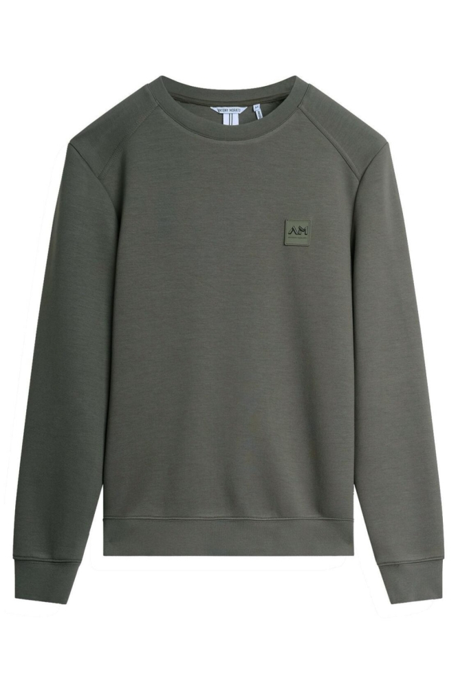 Antony Morato groene heren sweater | Vooraanzicht