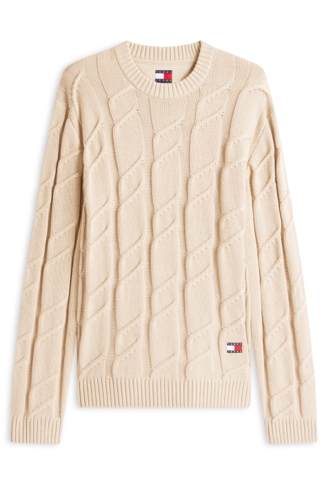 Tommy Jeans zand heren trui | Vooraanzicht