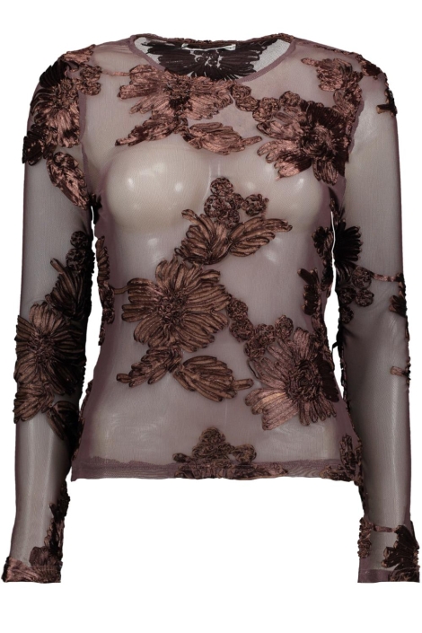 SisterS point bruine dames t-shirt | Vooraanzicht