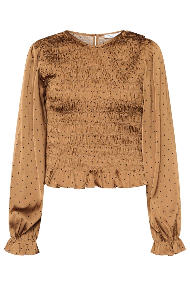 SisterS point cognac dames blouse | Vooraanzicht