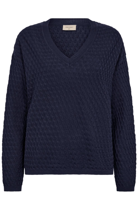 Freequent blauwe dames trui | Vooraanzicht