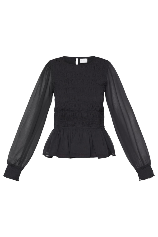 SisterS point zwarte dames blouse | Vooraanzicht