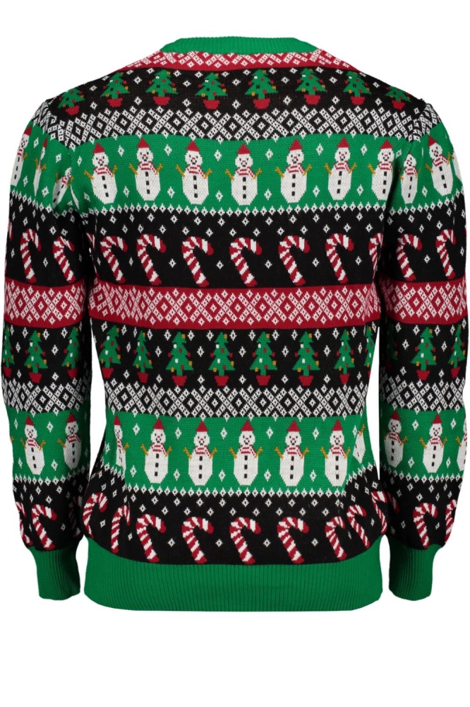 Ballin groene heren trui | Achteraanzicht