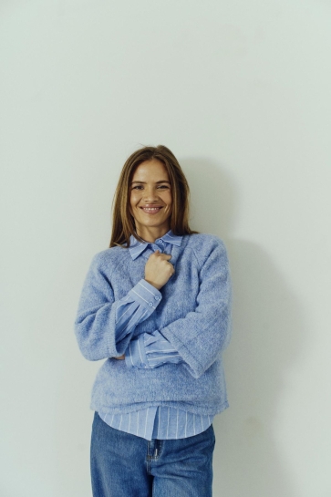 Freequent FQGRSLULU PULLOVER 205507 VISTA BLUE MELANGE