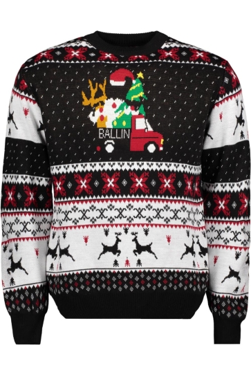 Ballin Trui BALLIN KERSTTRUI 8001 BLACK