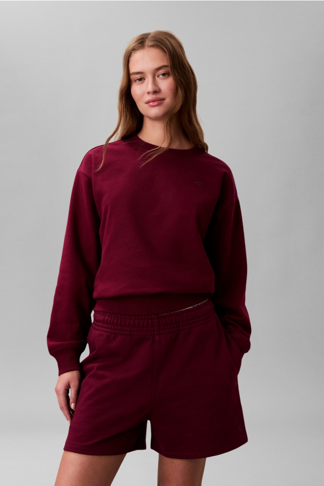 Calvin Klein paarse dames trui | Model vooraanzicht