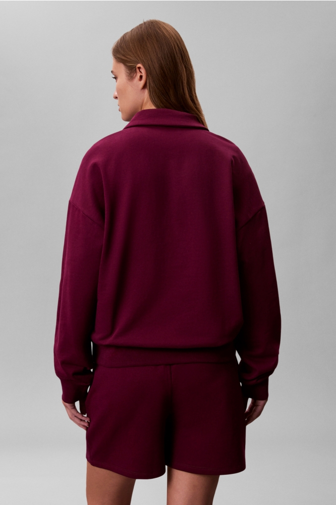 Calvin Klein paarse dames trui | Model achteraanzicht