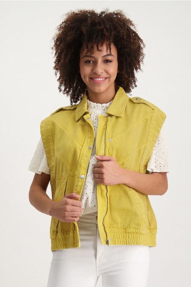 PAIGE GILET S23 43 2277 Vintage saffron