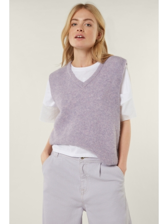 10 Days Trui FLUFFY KNIT GILET 20 624 3201 1217 light lilac
