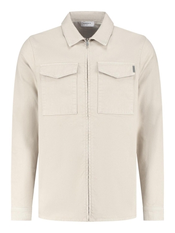 Purewhite Overhemd TWILL OVERSHIRT WITH POCKETS ON CHEST 23010210 46 SAND