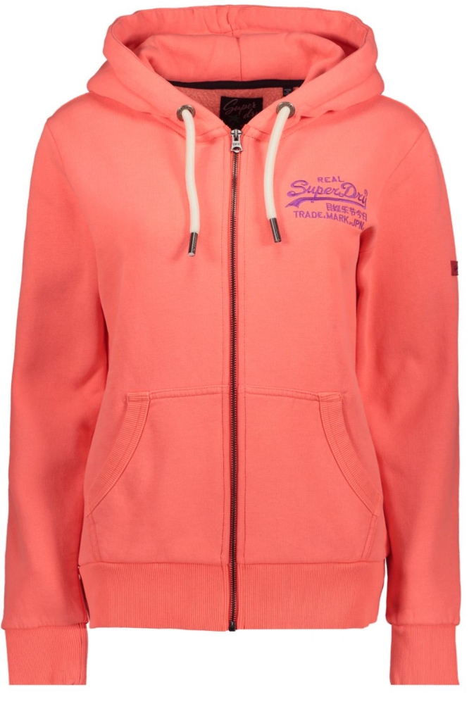 VINTAGE VL NEON ZIPHOOD W2011866A HYPER FIRE CORAL