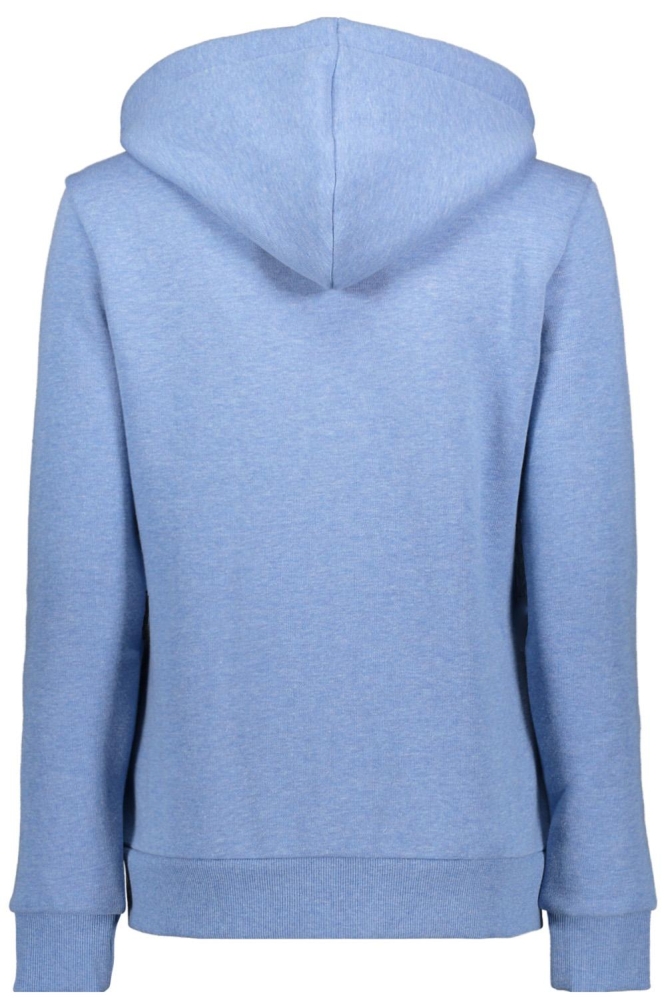VINTAGE SCRIPTED COLL ZIPHOOD W2011639A BLUSH BLUE MARL