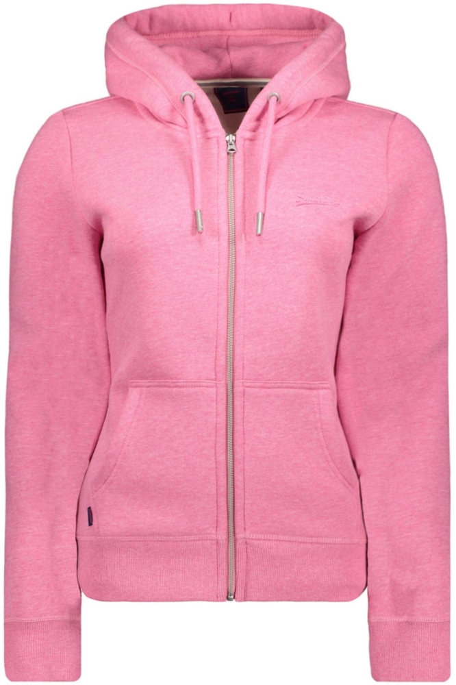VINTAGE LOGO EMB ZIPHOOD W2011869A BLOSSEM PINK MARL