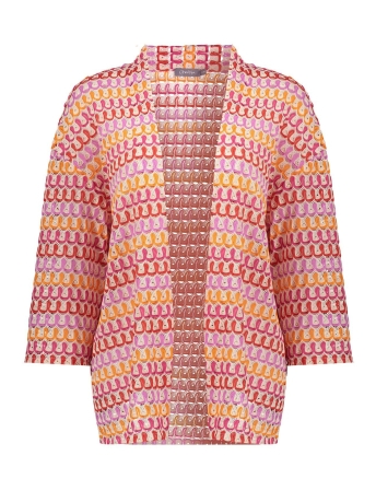 Geisha Vest KIMONO VEST RACHEL GRAFISCHE PRINT 33261 20 Pink/Orange