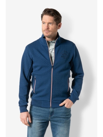 Twinlife Vest MEN SWEAT FULL ZIP TW32302 516 NAVY PEONY