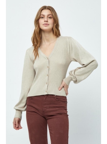 Minus Vest JULIE V NECK LONG SLEEVE MI5483 9015M SAND GRAY MELANGE