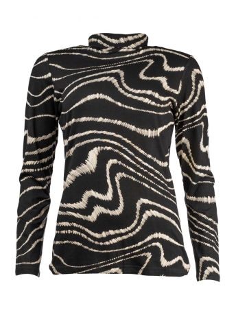 NED T-shirt FLAT 67 LS BLACK NATUREL LINES 23W2 PP073 01 BLACK 900