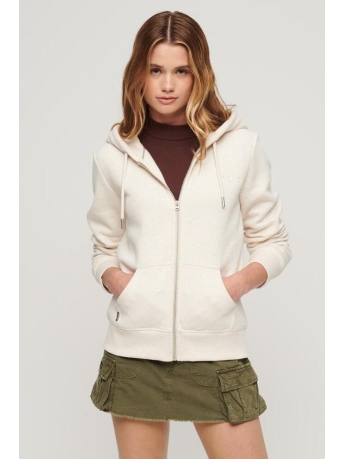 Superdry Vest ESSENTIAL LOGO ZIP HOODIE W2012047A 9VP LIGHT OAT MARL
