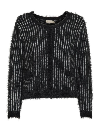 Peppercorn Vest REEM LONG SLEEVE KNIT PC7488 9000 BLACK