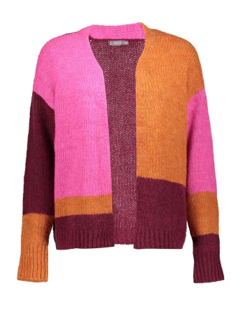 Geisha Vest GEBLOKT VEST 34881 43 Port/Orange/Fuchsia