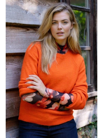 Geisha Trui GEBREIDE UNI TRUI 34851 70 Orange