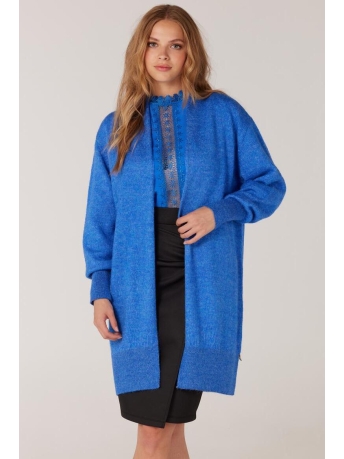Juffrouw Jansen Vest BIBI W23 HK248 KNIT LONG CARDIGAN 000730 BLUE