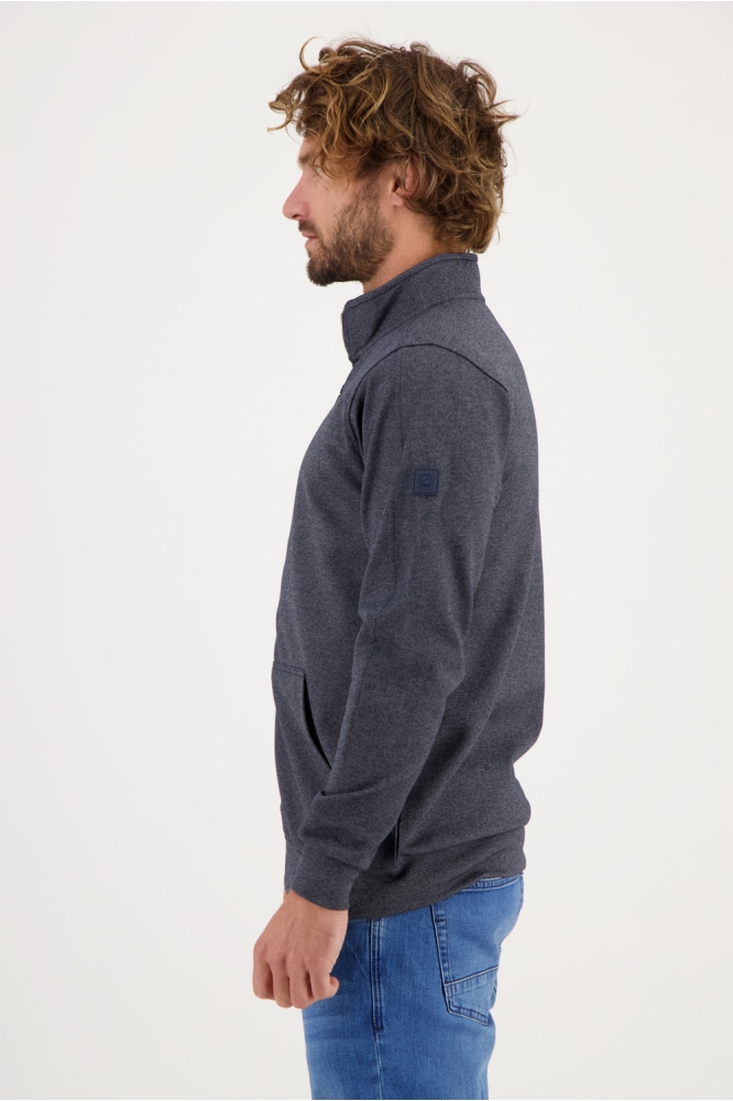Gabbiano blauwe heren vest | Model zijaanzicht