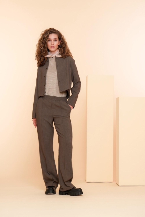 Geisha taupe dames vest | Model