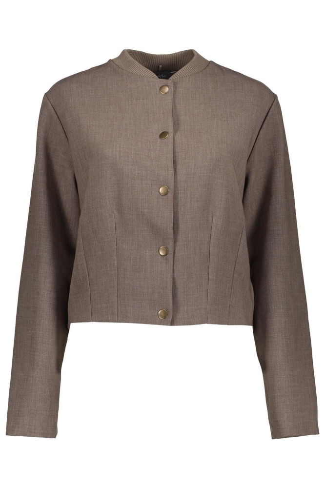 Geisha taupe dames vest | Vooraanzicht