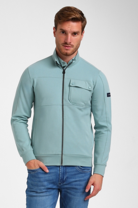 Gabbiano blauwe heren vest | Model vooraanzicht